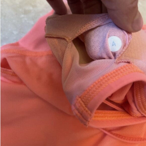 Lululemon Flow and Go Tank II Orange Pop Women's 4 Built In Bra Halter Open Back - Picture 9 of 11